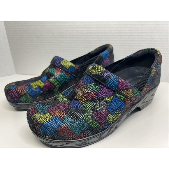 Klogs Portland Womens Size 9 Slip-On, Slip Resistant Mosaic Puzzle Colorful - Picture 1 of 10
